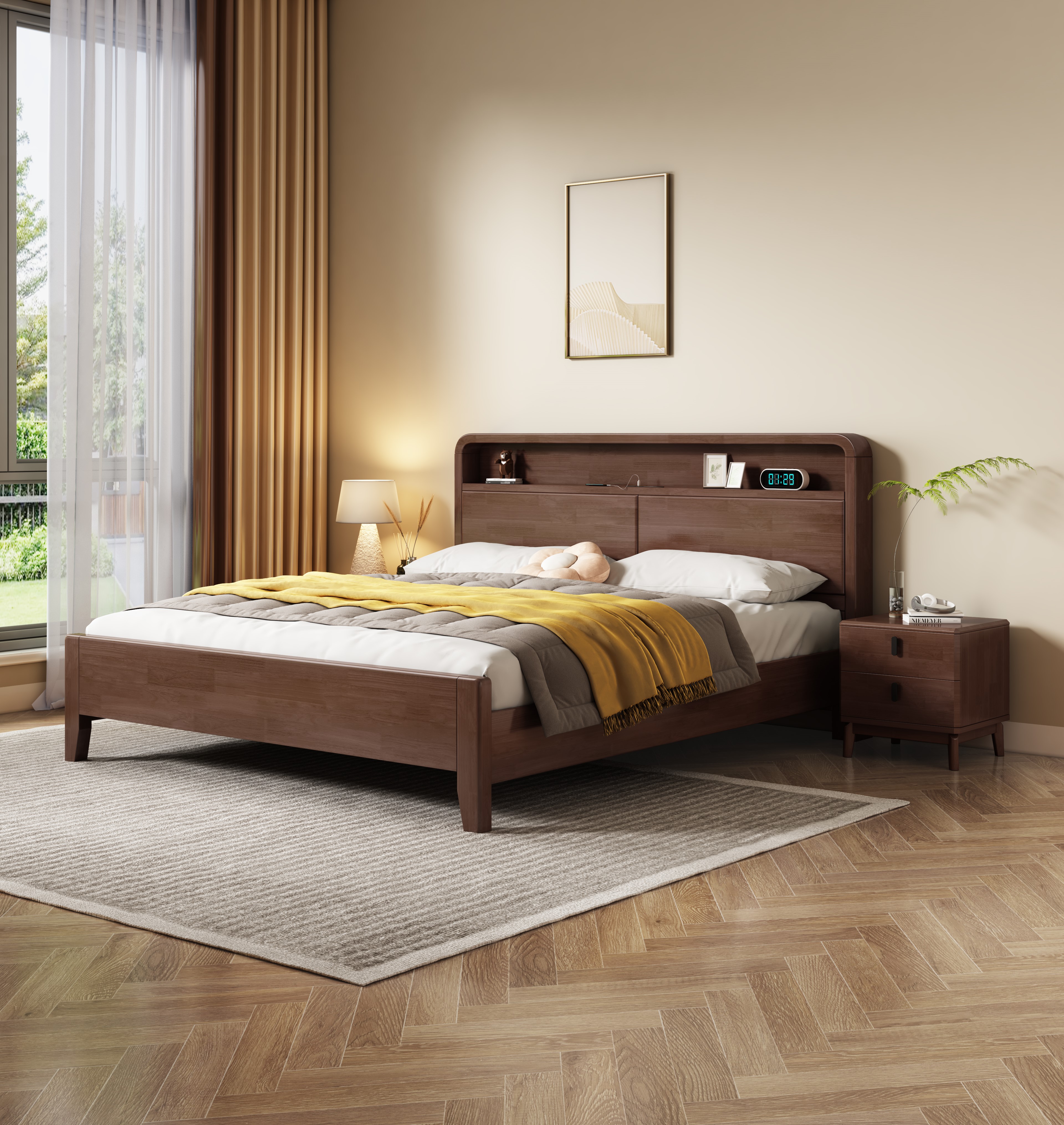 Queen bed #1655D - Click Image to Close